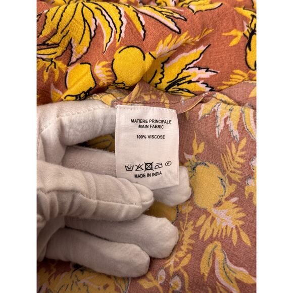 Vanessa Bruno Top 36 / US 2 - 4 Womens Floral Pop Over Blouse - Picture 9 of 9